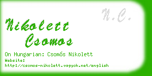 nikolett csomos business card